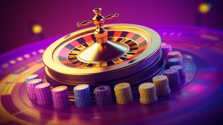 Mesin slot dengan animasi warna-warni dan efek suara untuk hiburan virtual